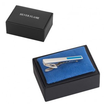 Сребриста игла за вратовръзка Silver Flame