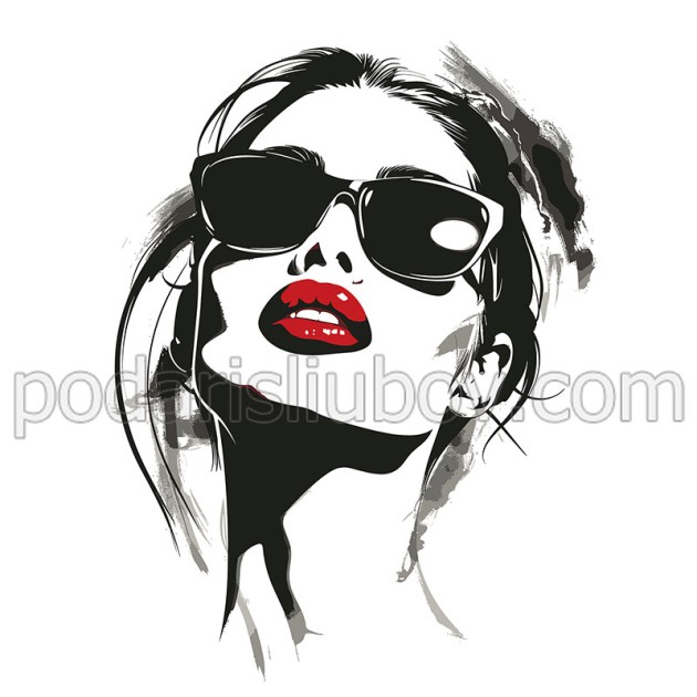 Дамски суитшър с принт Red Lips