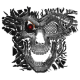 Мъжка неонова тениска Cyborg Skull
