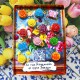 Кутия-картина с шоколадови цветя с Ваш текст, за Цветница
