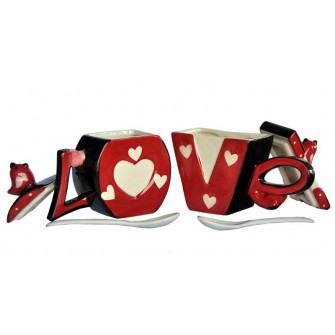 Комплект чаши Love с капачета
