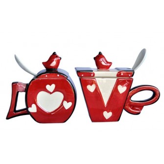 Комплект чаши Love с капачета